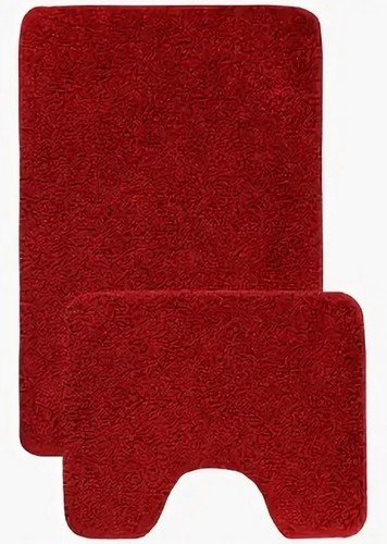 Комплект ковриков  из полипропилена для ванной ANELYA 50x80, 50x40  красный L CADESI Турция