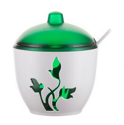 Сахарница "Viola" (зеленый полупрозрачный) (то)