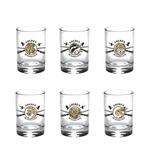 Стопка 50 мл "Охота" серия "Гладкий". Набор из 6 шт.