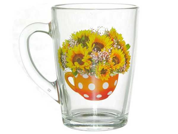 Кружка  "Капучино"  300 мл "Цветочная чаша"  