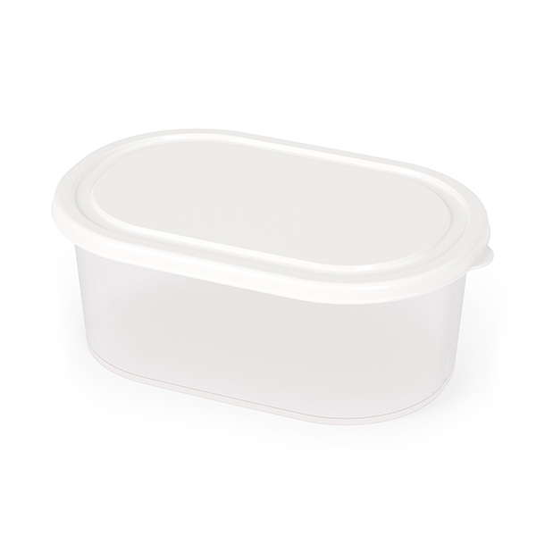 Емкость для СВЧ овальная 1,5л (белый)(то)