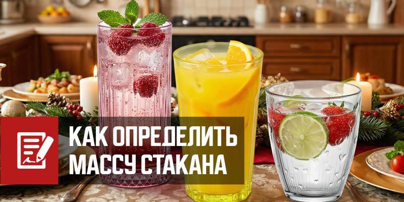 Как определить массу стакана