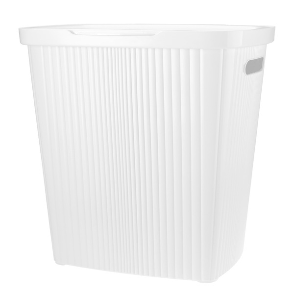 Корзина для белья узкая 45л "VELVET" 450*290*630мм (белый)(то)