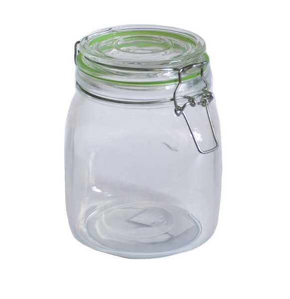Банка стеклянная с крышкой с защелкой 1л