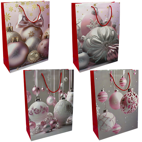 Пакет подарочный НОВОГОДНИЙ 32*26*10см