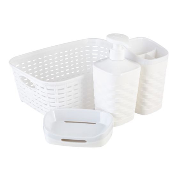 Набор для ванной комнаты REEF 4 предмета (белый)