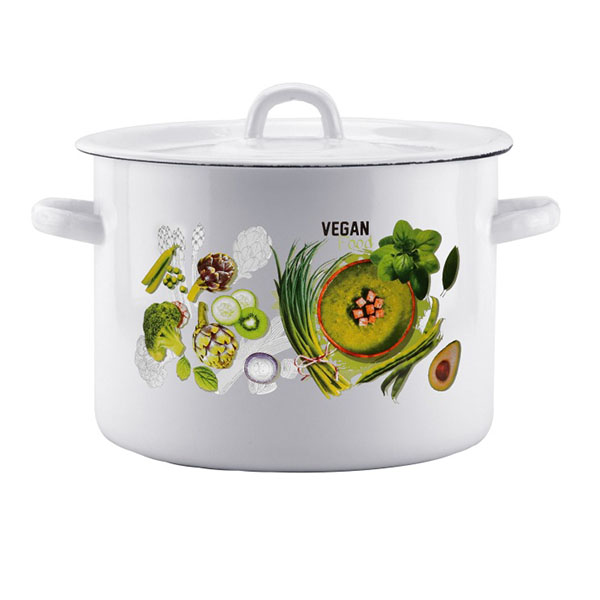 Кастрюля эмал  4,5л    01-1615/4М-Веган Эмаль SELECT