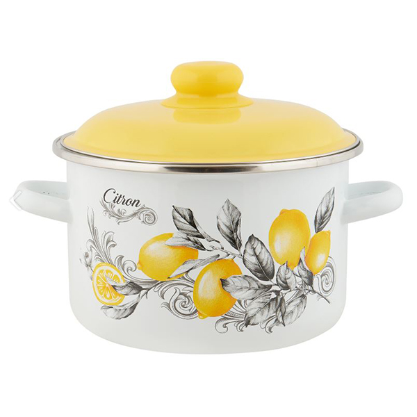 Кастрюля эмал цил CITRON 3,0л ТМ Appetite