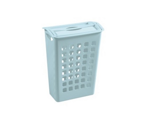 Корзина для белья узкая 38 л. 430х260х580мм (голубой) (то)