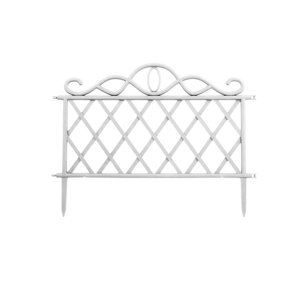 Заборчик садовый (5 секций) (белый)(то)