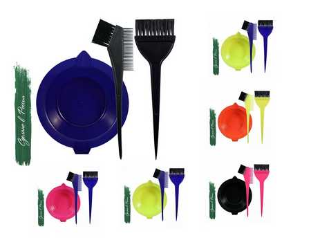 Набор для окрашивания волос (ванночка+2 кисти) (ассорти)