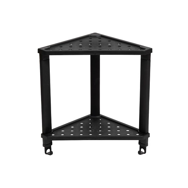 Полка угловая VIKEA подвесная 2-х ярусная (черный) (то)