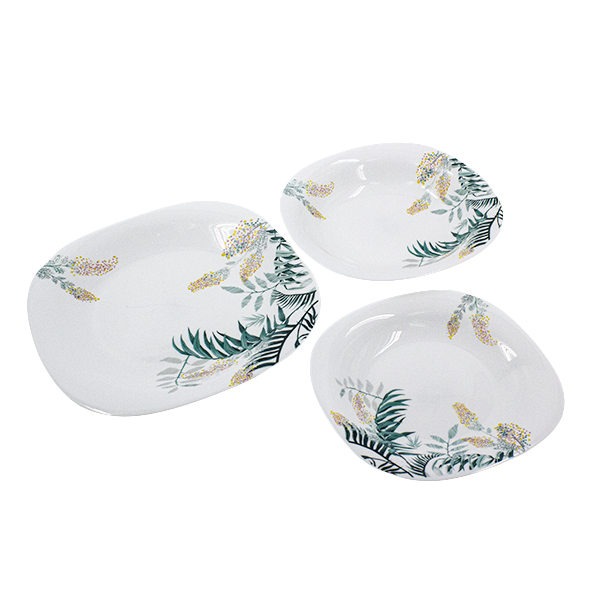 Тарелки из стеклокерамики 18шт квадратные (суповая 23см - 6шт / обеденные 20 и 28см - по 6шт )