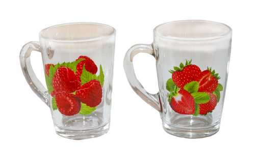 Кружка для чая 300 Капучино "Клубника/Малина NEW"