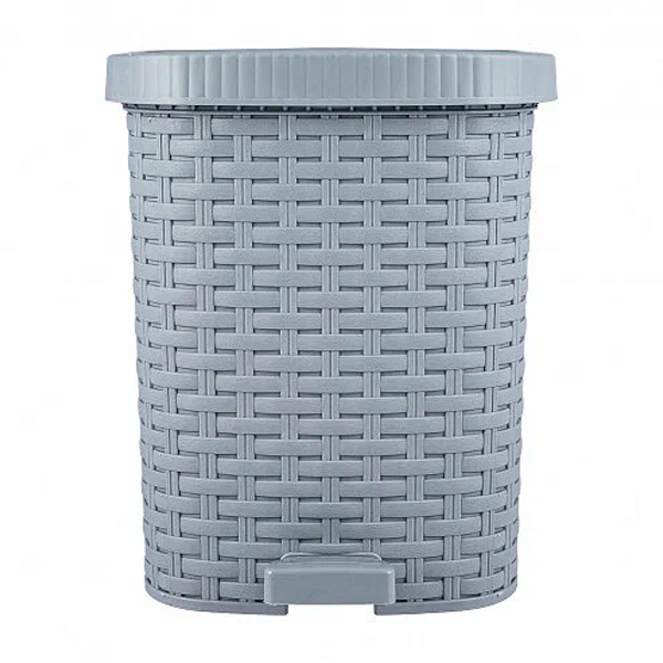 Контейнер для мусора педальный 12л АРТЛАЙН (без вкладыша)(серый)