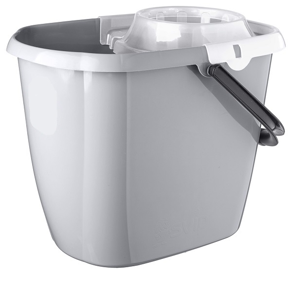 Ведро "Etna" прямоугольное 12л с отжимом МОП (серый)