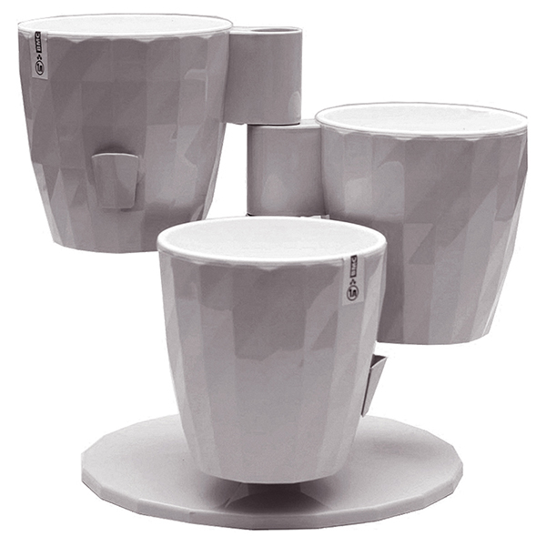 Кашпо RUBY Трио 1л Серый жемчуг