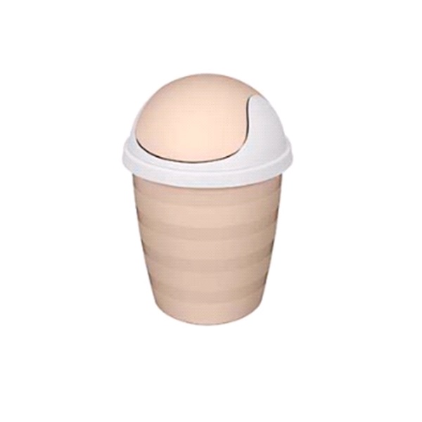 Контейнер для мусора "Rambai" круглый 1,5л (бежевый)