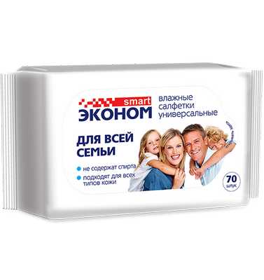 Влажные салфетки для всей семьи Эконом smart №77 