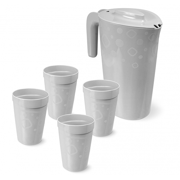 Кувшин "Люмици" 1,8л; (4 стакана) светло-серый (то)