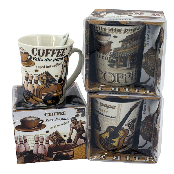 Кружка с ложкой в коробочке 350мл