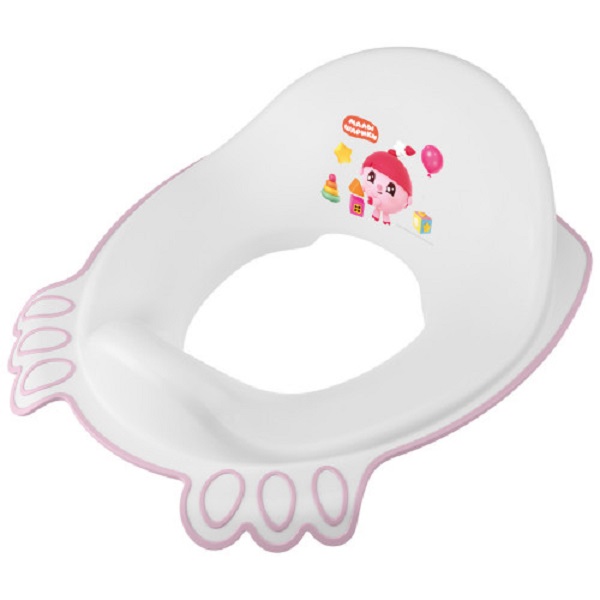 Накладка на унитаз детская с декором МАЛЫШАРИКИ (Розовый)(то)