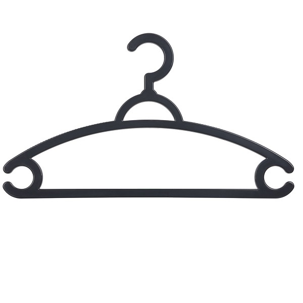 Вешалка-плечики "Rambai" 1 48-50 для легкой одежды (черный)