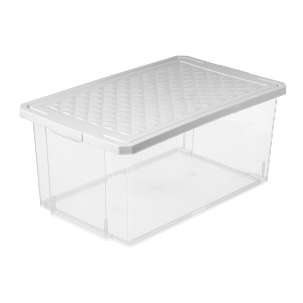 Ящик для хранения "Rambai" 12л, 402х250х180мм (светло-серый)