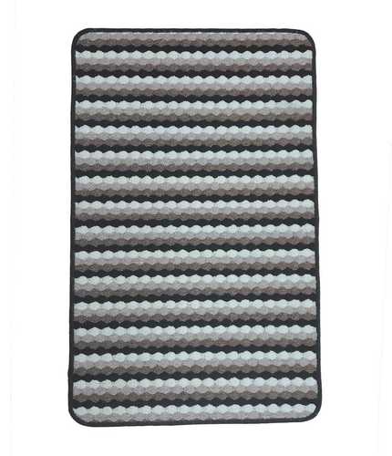 Коврик для ванной SUPER ECO 60х100 из 1 шт с коричневой полоской