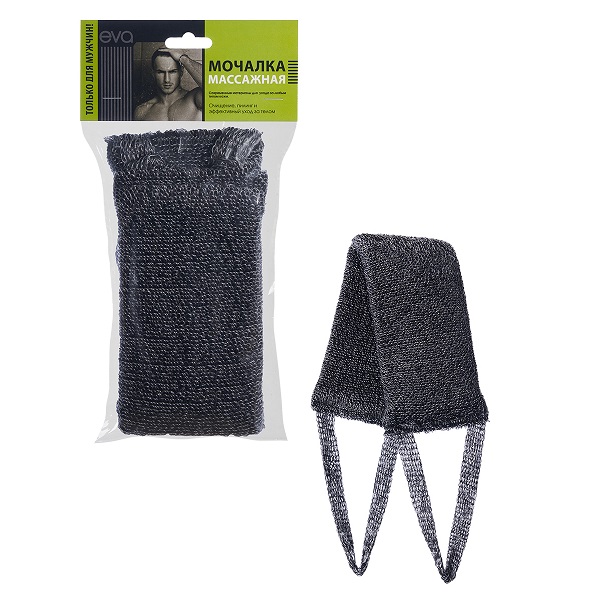 Мочалка д/тела "Mens"Букле" длинная, ПЭ, поролон, 40х11см