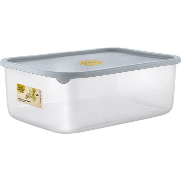 Контейнер д/продуктов Vanilla прямоуг. 4,5л с гибк.крышк. трюфель