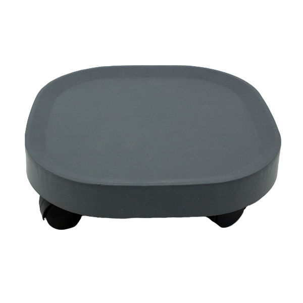 Подставка для цветов на колесах, 29см (цвет серый)