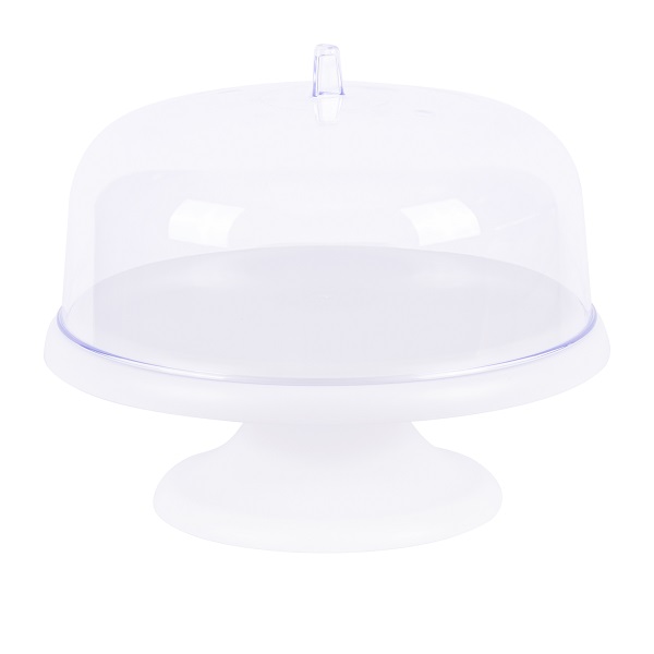 Тортница на ножке белый