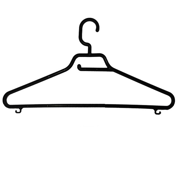 Вешалка-плечики "Rambai" 52-54 для легкой одежды (черный)