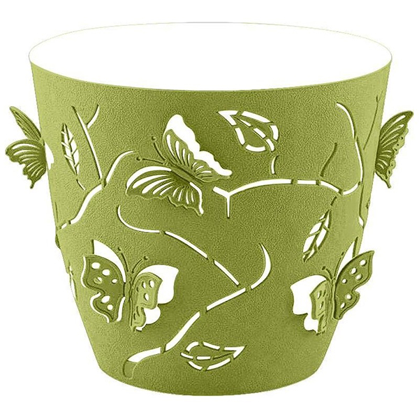 Горшок для цветов Plast Team Butterflies 5,3л D225мм круглый зеленое яблоко (то)