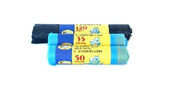Мешки д/мусора 50л. 10шт. с завязками 12-15 мкм (то)