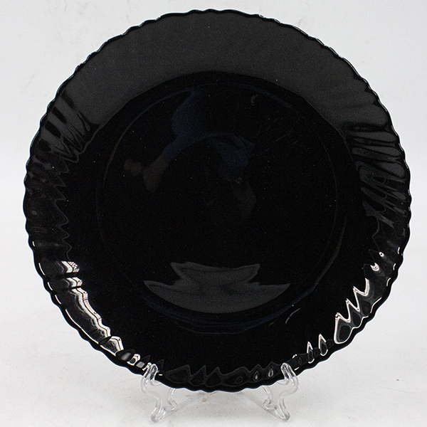 Тарелка обеденная d-24см (дымчатое стекло)