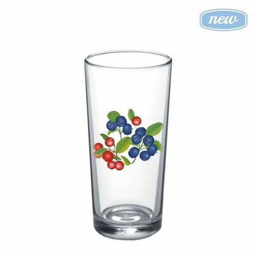 Стакан "Ягоды"серия "Ода"230 мл  (высокий). Набор из 3 шт.