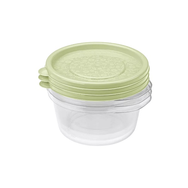 Комплект контейнеров "Арт-Декор"  0,44л. (3шт.) зел. (то)