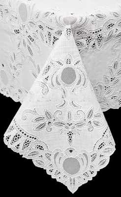 Скатерть из ПВХ CROCHET, арт. С304, бел, 110х140см, Тайвань