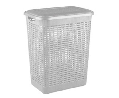 Корзина для белья 50л 420*310*560см (светло-серый) (то)