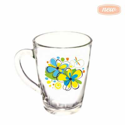 Кружка "Радужные цветы" лепок серия "Капучино" 300 мл
