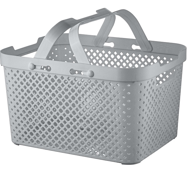 Корзинка Plast Team 260х192х137мм (с руч.) 5л серый шторм (то)