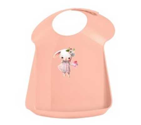 Нагрудник детский 345x240x52мм (светло-розовый) (то)