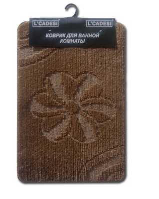 Набор ковриков 2шт. NEW MONO из пропилен. 50*80см коричневый