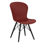 Стул LOFT с ножками металл+дерево OLA DOM (бордовый)