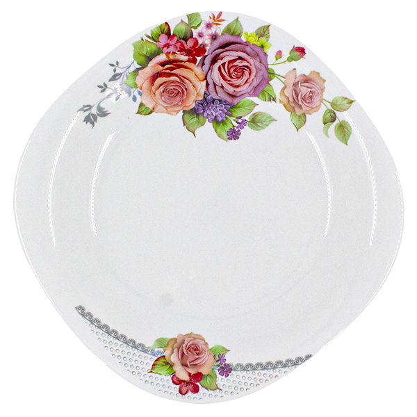 Тарелка обеденная 25*25*2см (стеклокерамика)