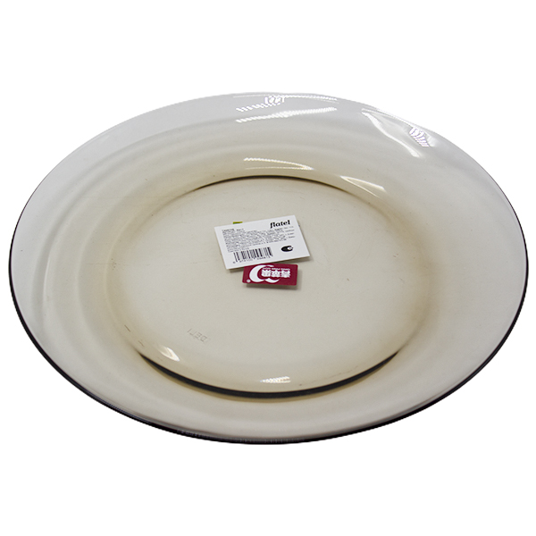 Тарелка дымчатое стекло 23см