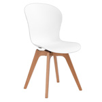 Стул LOFT с деревянными ножками крутящийся OLA DOM (белый)
