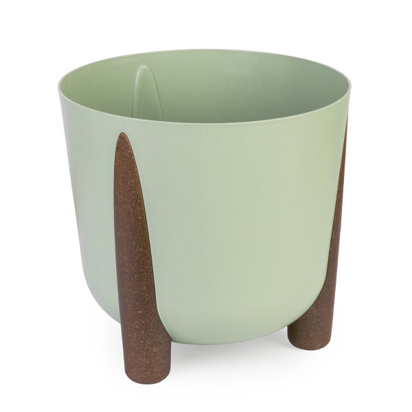 Кашпо на ножках "Жардин" 9л (с дренажной вставкой) (оливковый)